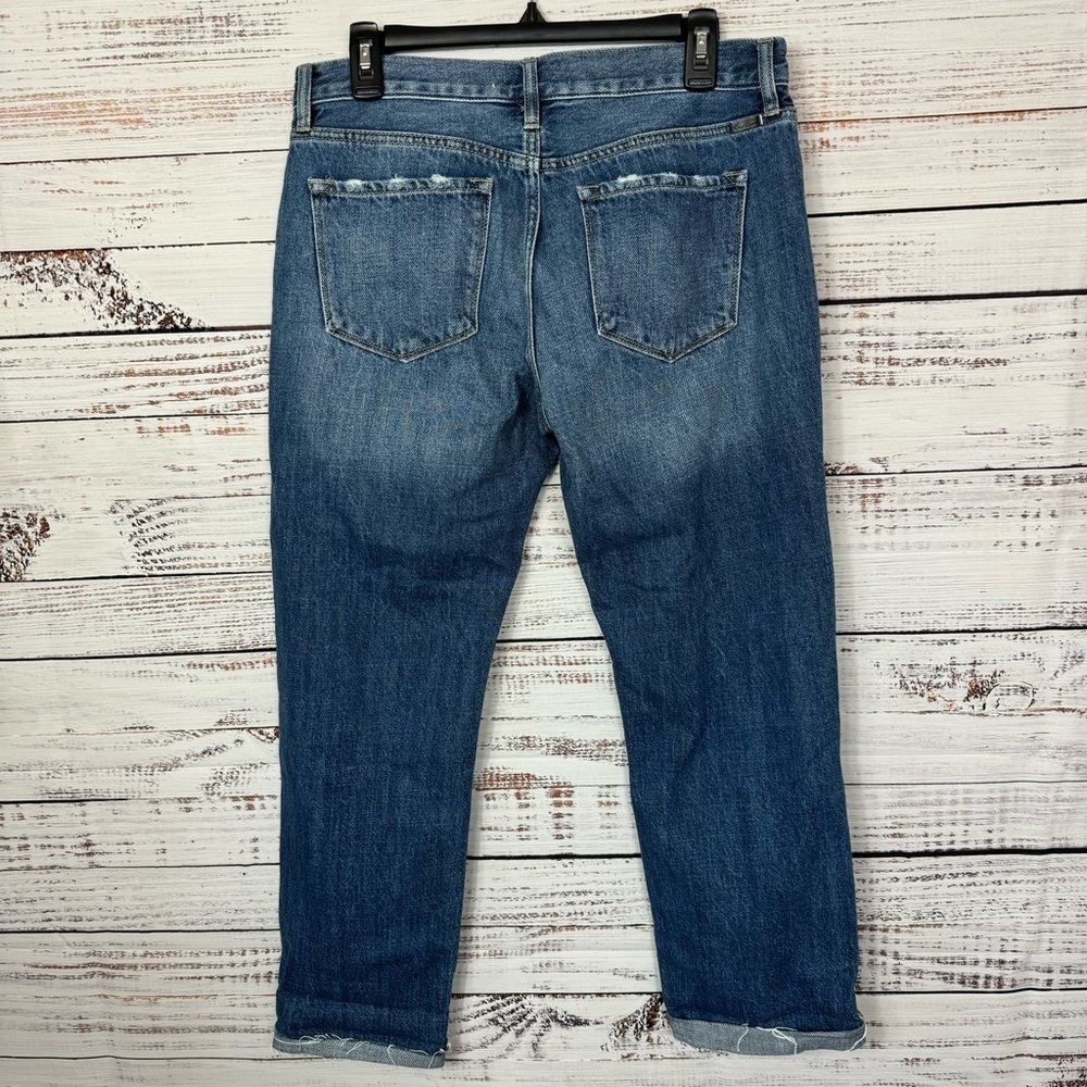 KanCan jeans ripped cuffed boyfriend size 9 stretchy causal jeans - Picture 3 of 8